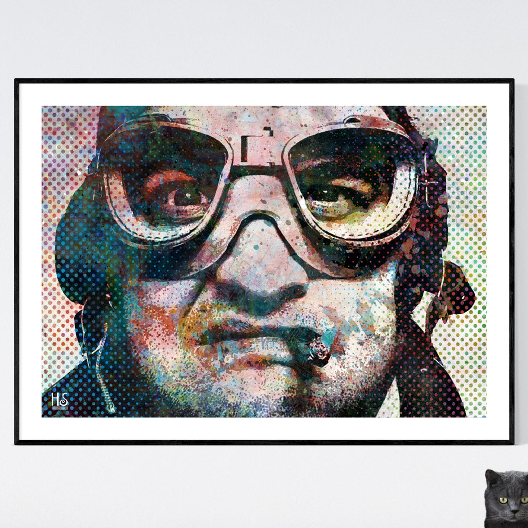 Great Belushi - pop art kunstværk af Helt Sort