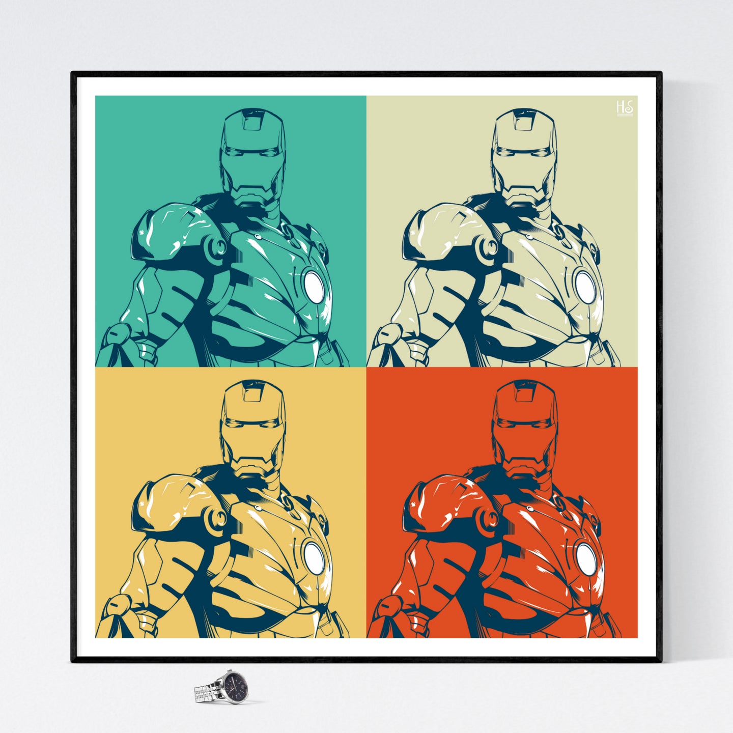 Iron Man - pop art kunst af Helt Sort