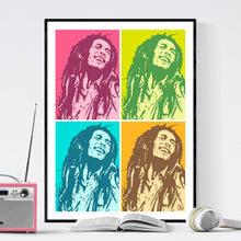 Bob Marley - pop art kunstværk af Helt Sort