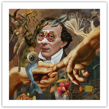 Just Another Fairytale - original surrealistisk kunst, der er en collage hvor hovedpersonen er H.C. Andersen - fra online galleriet Helt Sort Galleri