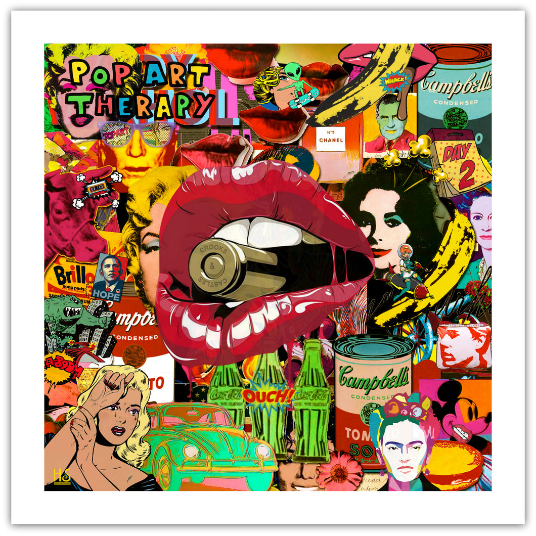 Pop Art Therapy - pop art kunst af Helt Sort