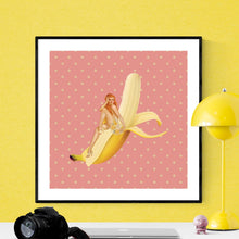 Amazing Banana - pop art kunstværk af Helt Sort