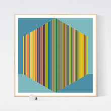 Cube of Lines abstrakt kunstværk af Helt Sort