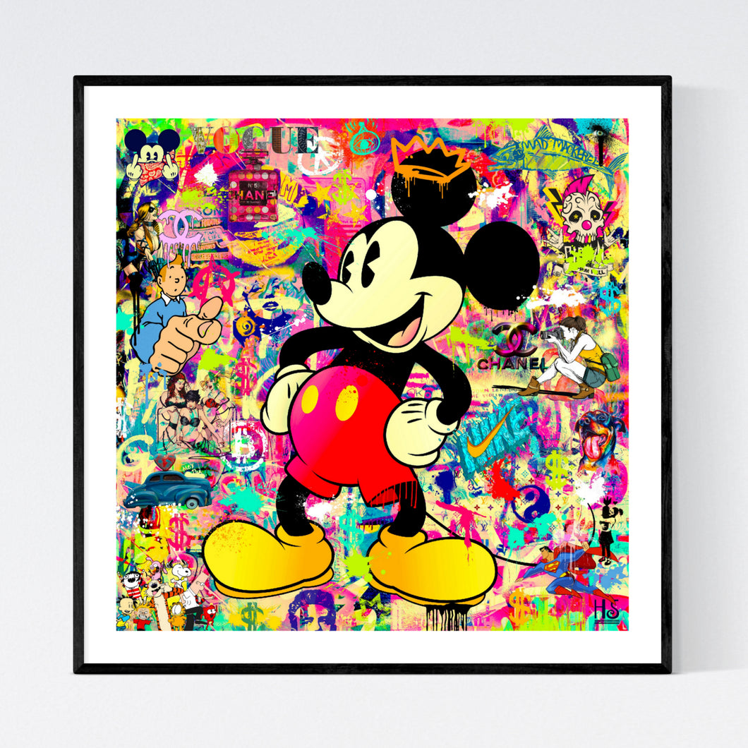 Don't Panic - moderne pop art kunst af billedkunstneren Helt Sort