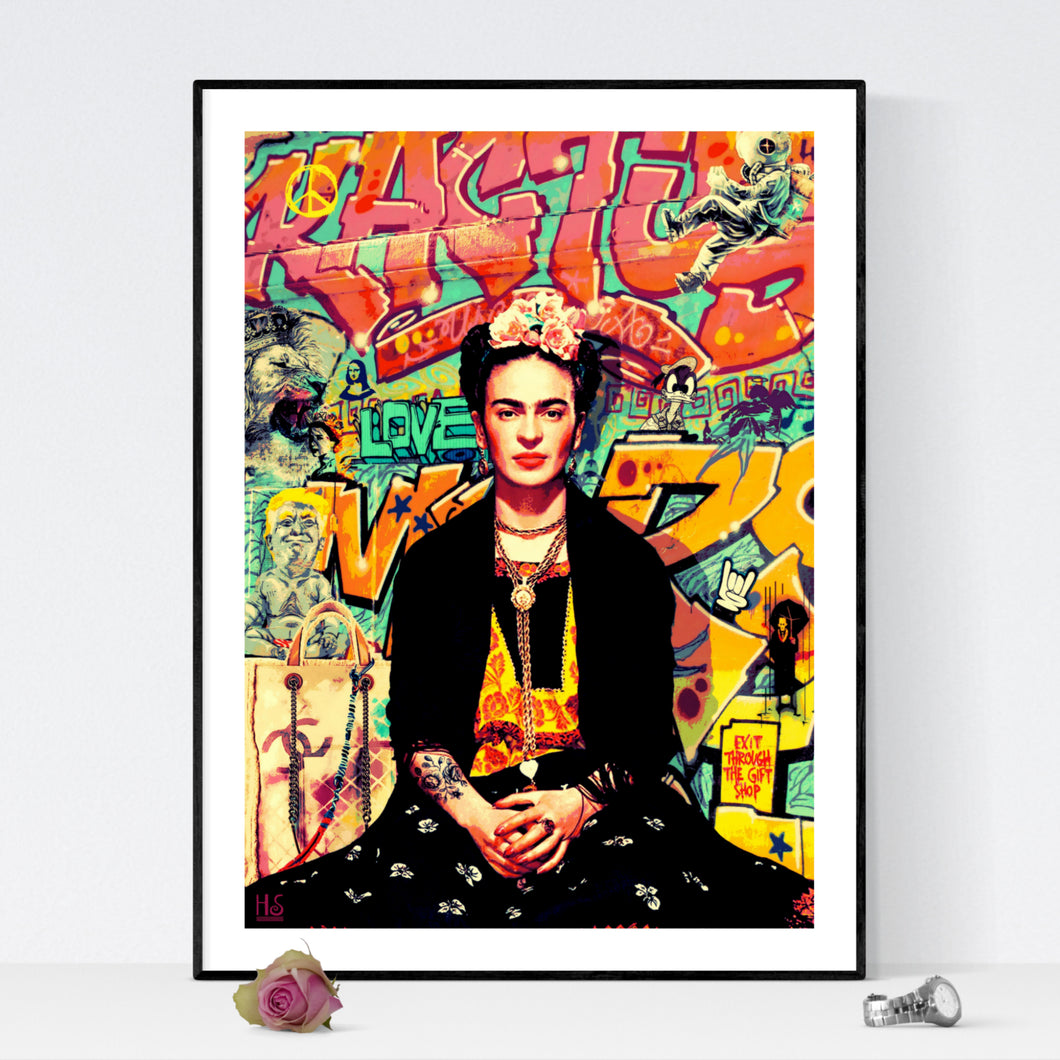Frida Forever - pop art kunstværk af Helt Sort