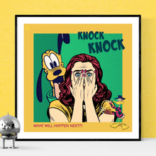 Knock Knock - pop art kunstværk af Helt Sort