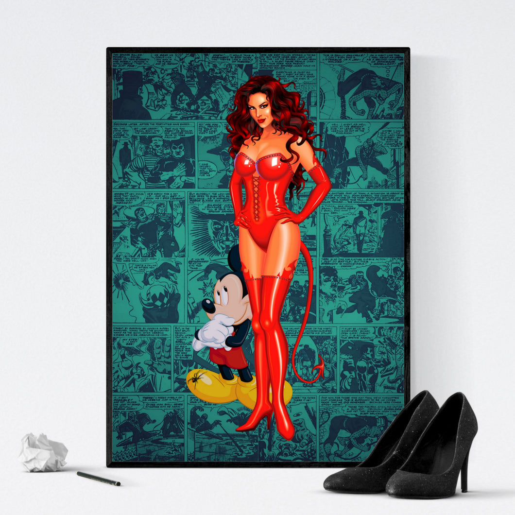 Spider Time - pop art kunst af Helt Sort