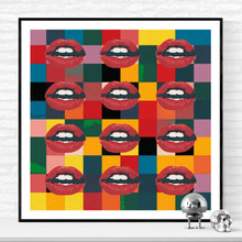 Twelve Mouths - pop art kunst af Helt Sort